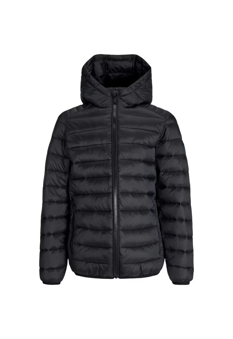 Jack  Jones Jacheta JACK &JONES Bradley Light Puffer Hood JNR 50088 - Negru