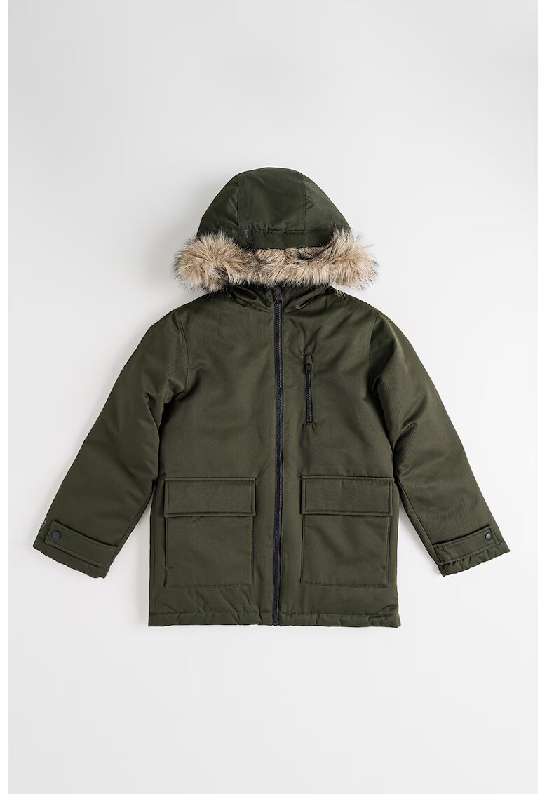 Jack & Jones Jacheta lunga cu fermoar - Verde padure