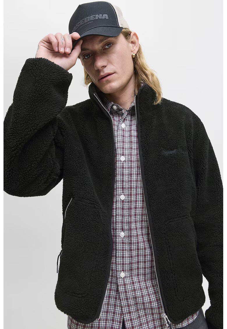 Jack & Jones Jacheta pufoasa cu buzunare cu fermoar - Negru