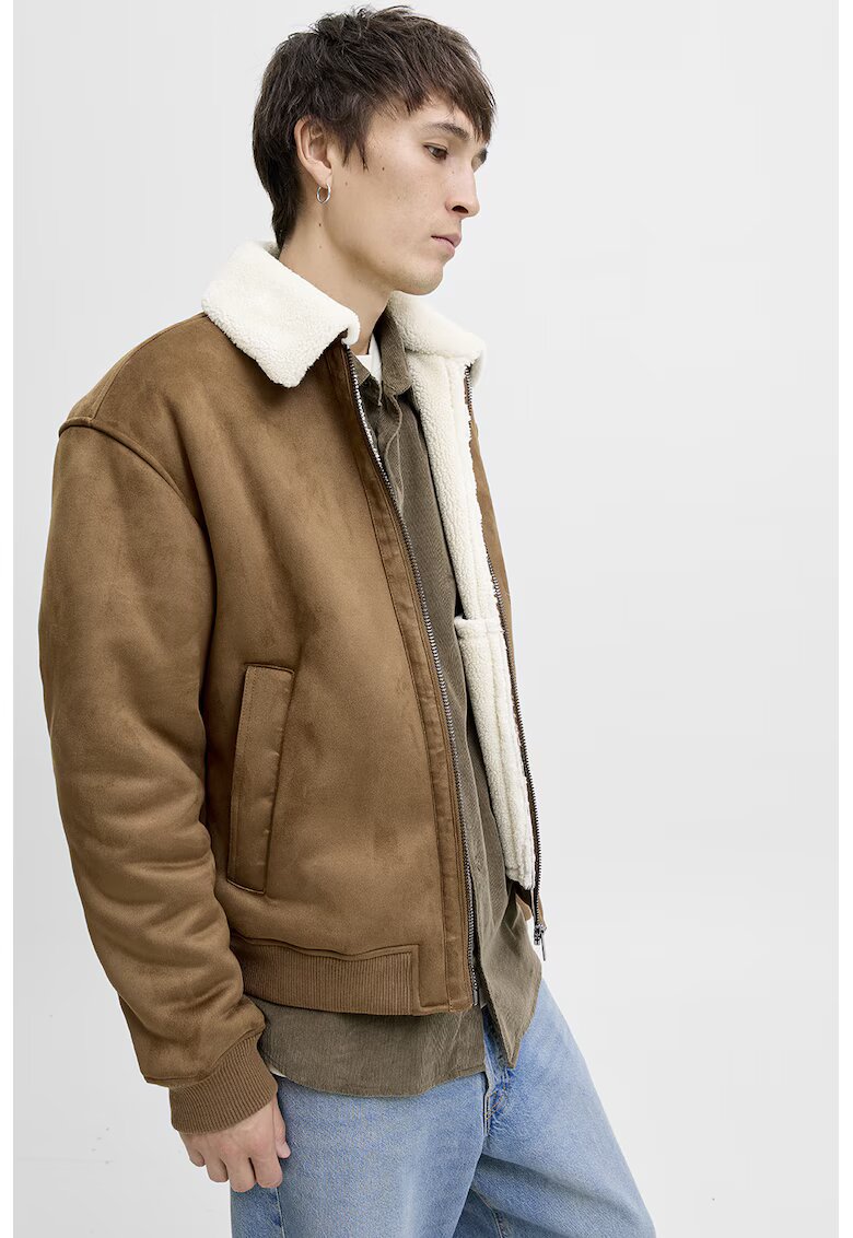 Jack & Jones Jacheta uni cu guler clasic - Caramel