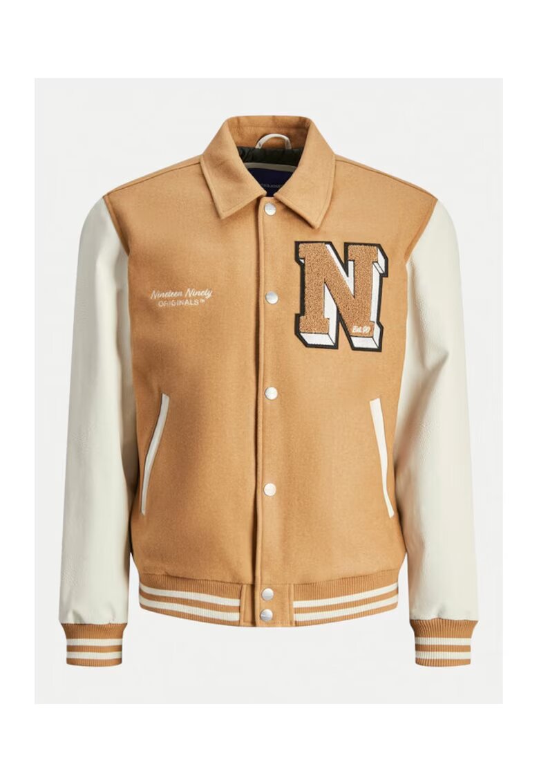 Jack  Jones Jack&Jones Geaca bomber Carter 12260455 Bej Regular Fit - Poliester