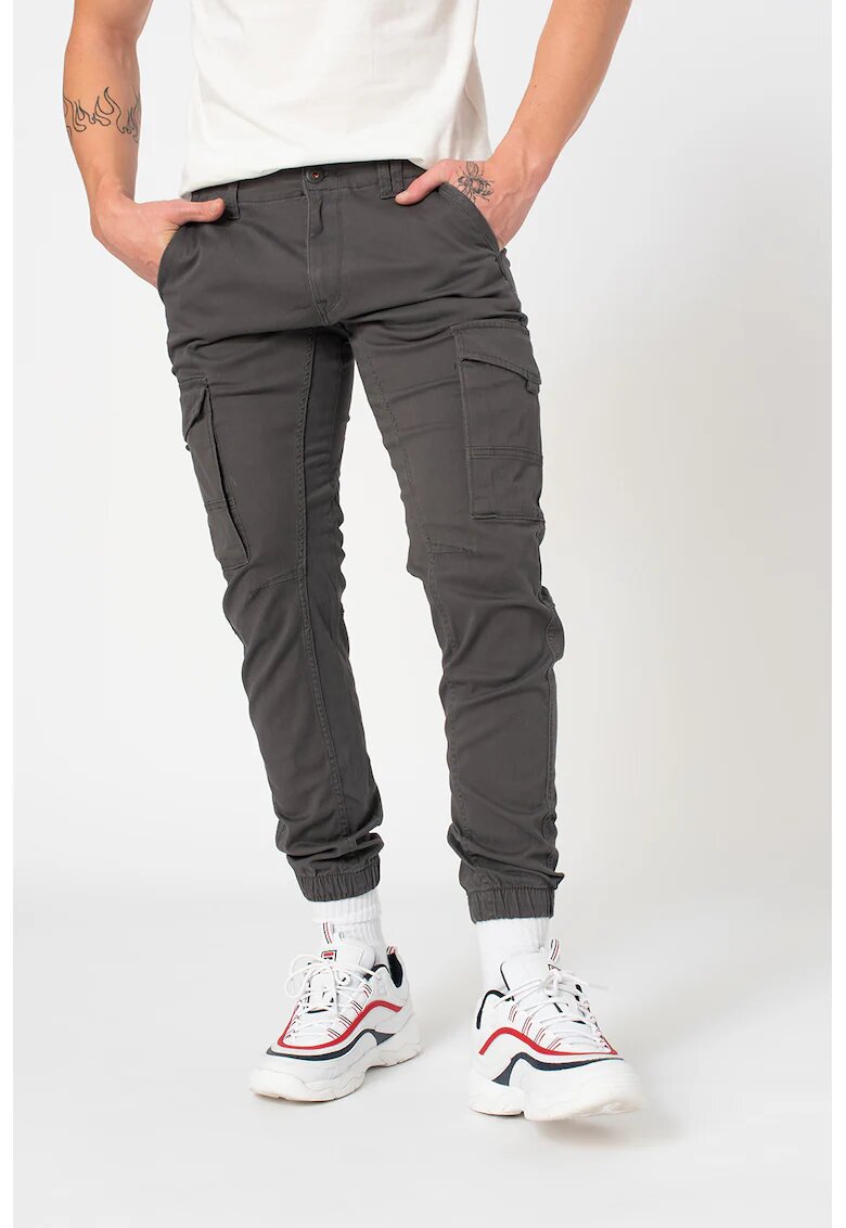 Jack  Jones Jack&Jones - Pantaloni cargo conici Paul - Gri inchis