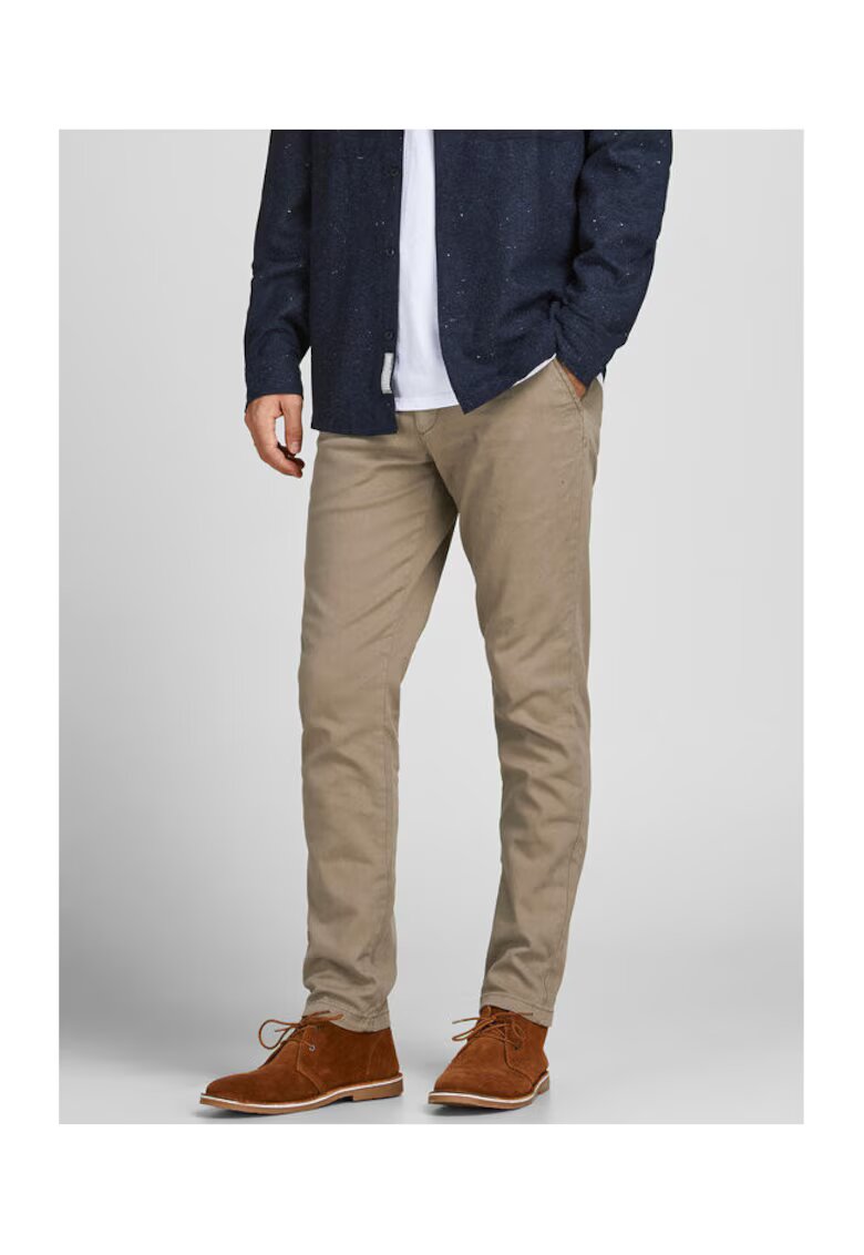 Jack  Jones Pantaloni Barbati - Jack Jones - 300893975 - Bumbac - Elastan - Bej - Bej