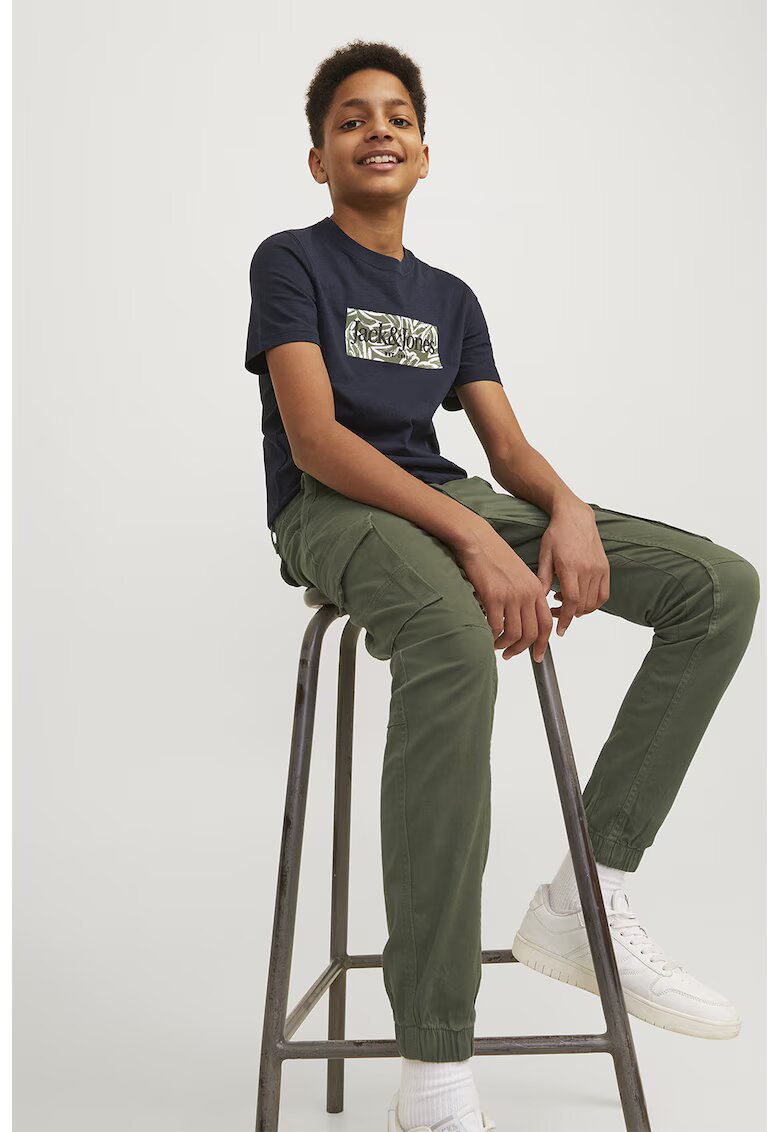 Jack  Jones Pantaloni cargo din amestec de bumbac organic - Kaki