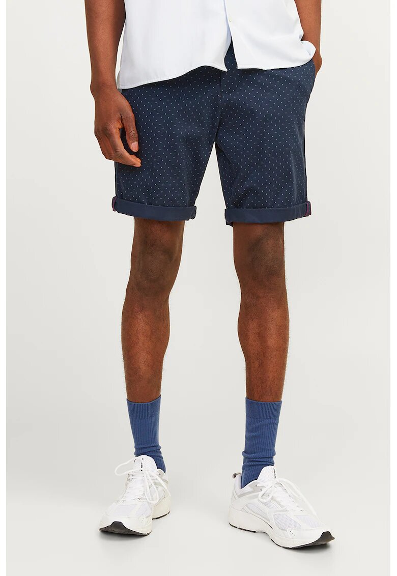 Jack  Jones Pantaloni chino scurti cu model uni - Bleumarin