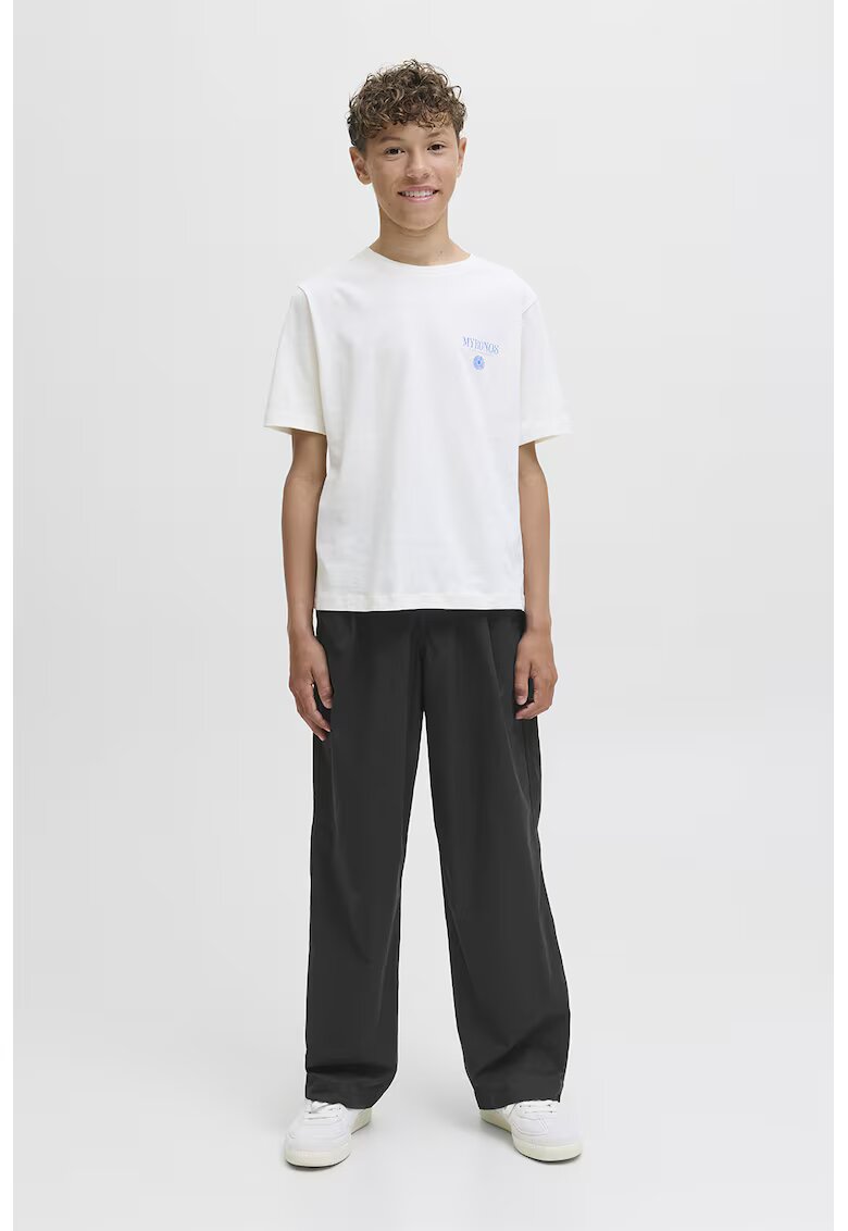 Jack  Jones Pantaloni de bumbac cu croiala lejera - Negru stins