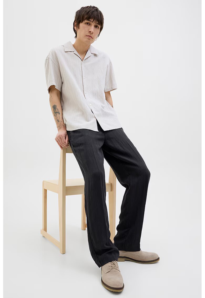 Jack  Jones Pantaloni drepti cu model uni - Negru