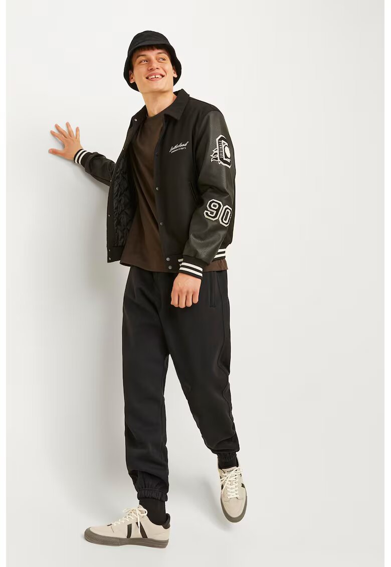 Jack  Jones Pantaloni relaxed fit de trening - Negru