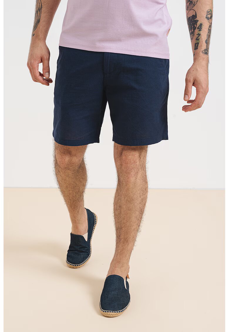 Jack  Jones Pantaloni scurti chino din amestec de in - Bleumarin