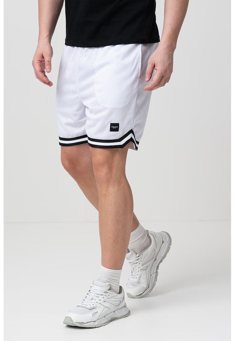 Jack  Jones Pantaloni scurti cu snur Karl - Alb/Negru