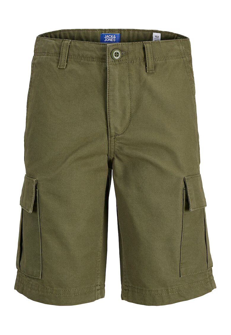 Jack  Jones Pantaloni scurti de bumbac cu buzunare - Verde masliniu