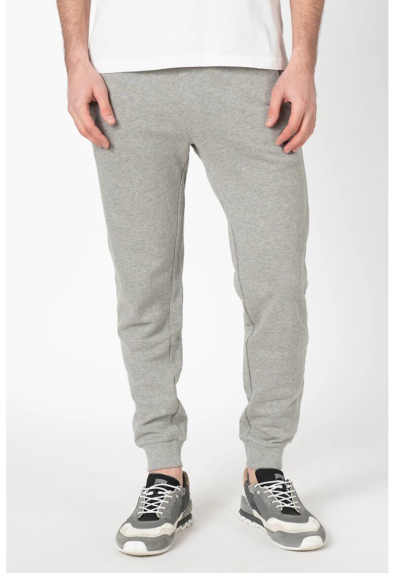 Jack  Jones Pantaloni sport de bumbac cu snur de ajustare Gordon - Gri melange