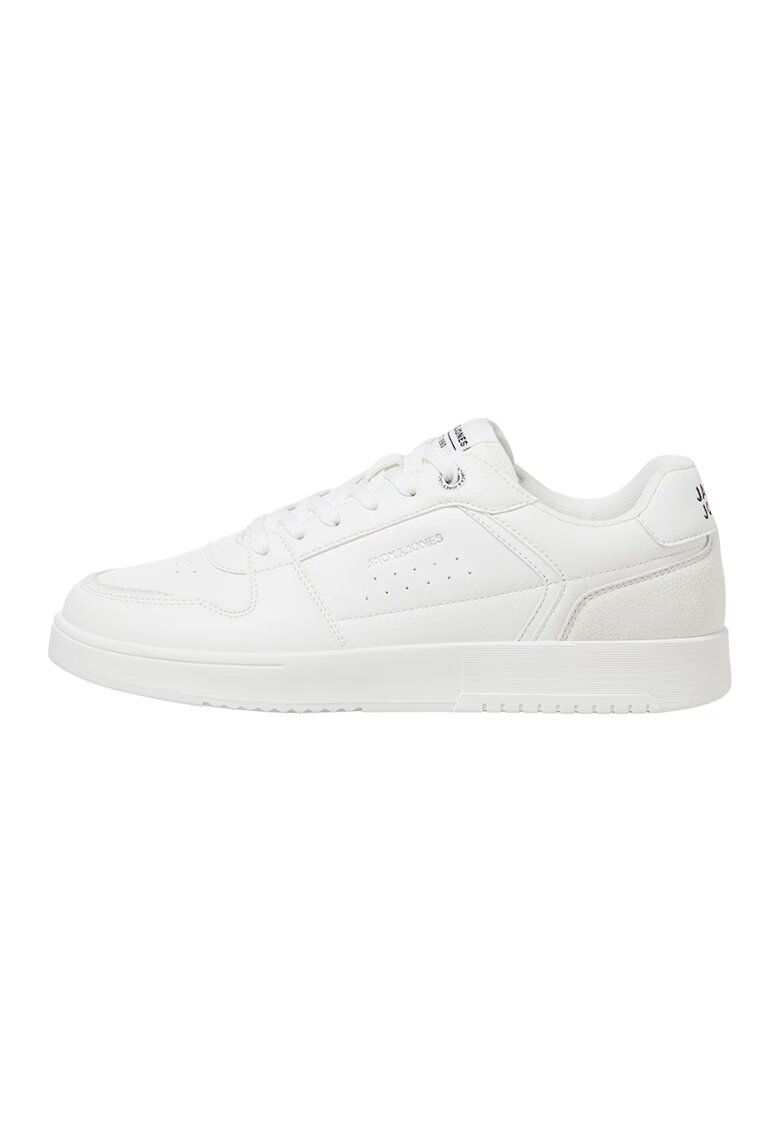 Jack  Jones Pantofi sport low-cut de piele ecologica - Alb optic