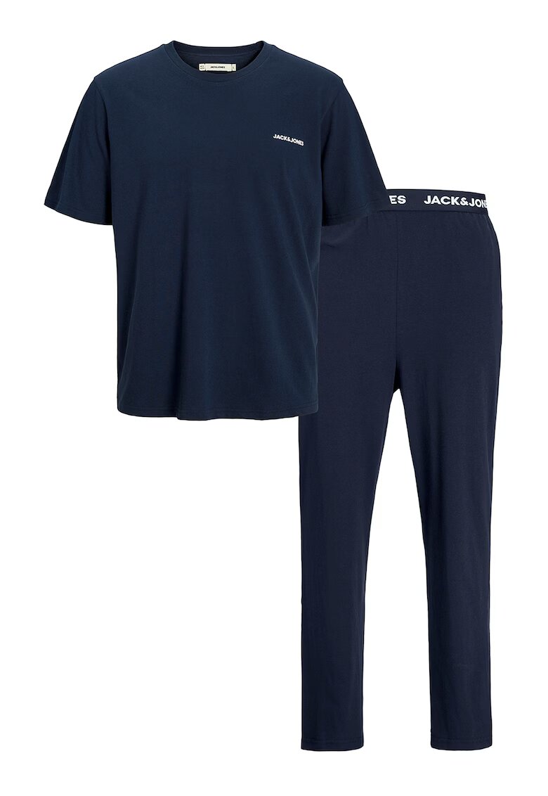 Jack & Jones Pijama cu detalii logo - Albastru ultramarin