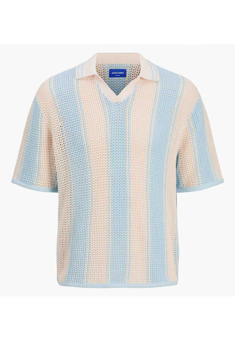 Jack  Jones Pulover barbati Jack Jones - 12277266 - Bumbac - Bej/Albastru deschis - Bej/Albastru deschis