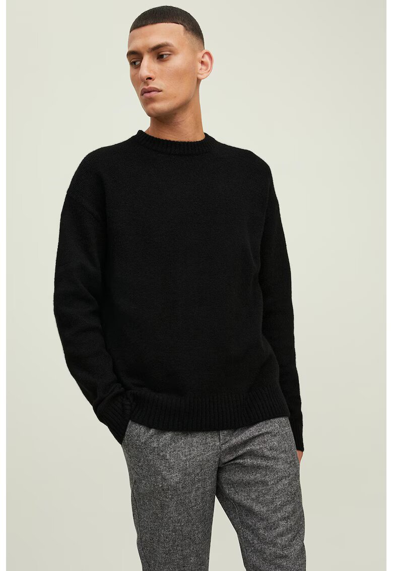 Jack  Jones Pulover cu decolteu la baza gatului - Negru
