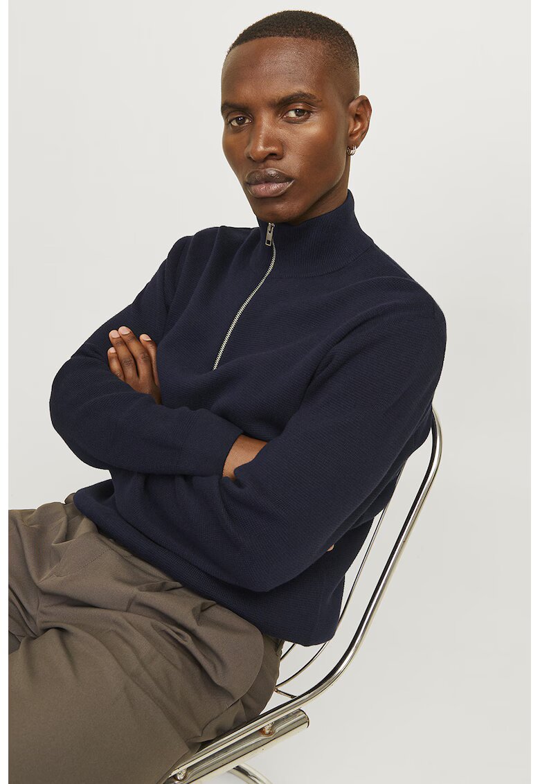 Jack & Jones Pulover cu fenta cu fermoar - Albastru ultramarin