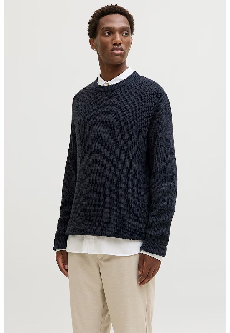 Jack & Jones Pulover cu maneci cazute si decolteu la baza gatului - Albastru ultramarin
