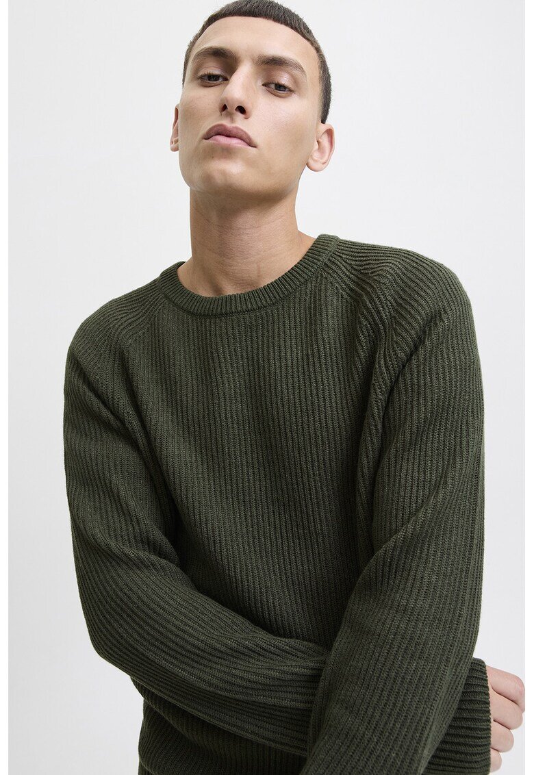 Jack & Jones Pulover cu maneci raglan - Verde inchis