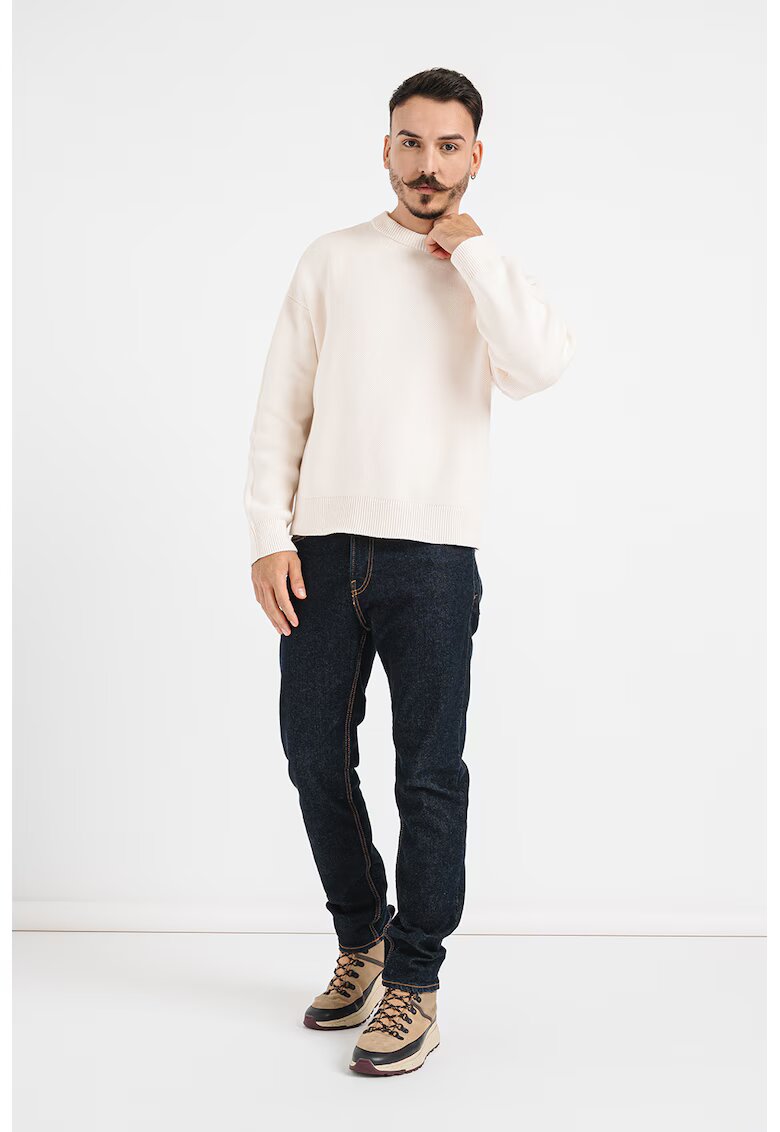 Jack  Jones Pulover de bumbac cu maneci cazute - Bej deschis