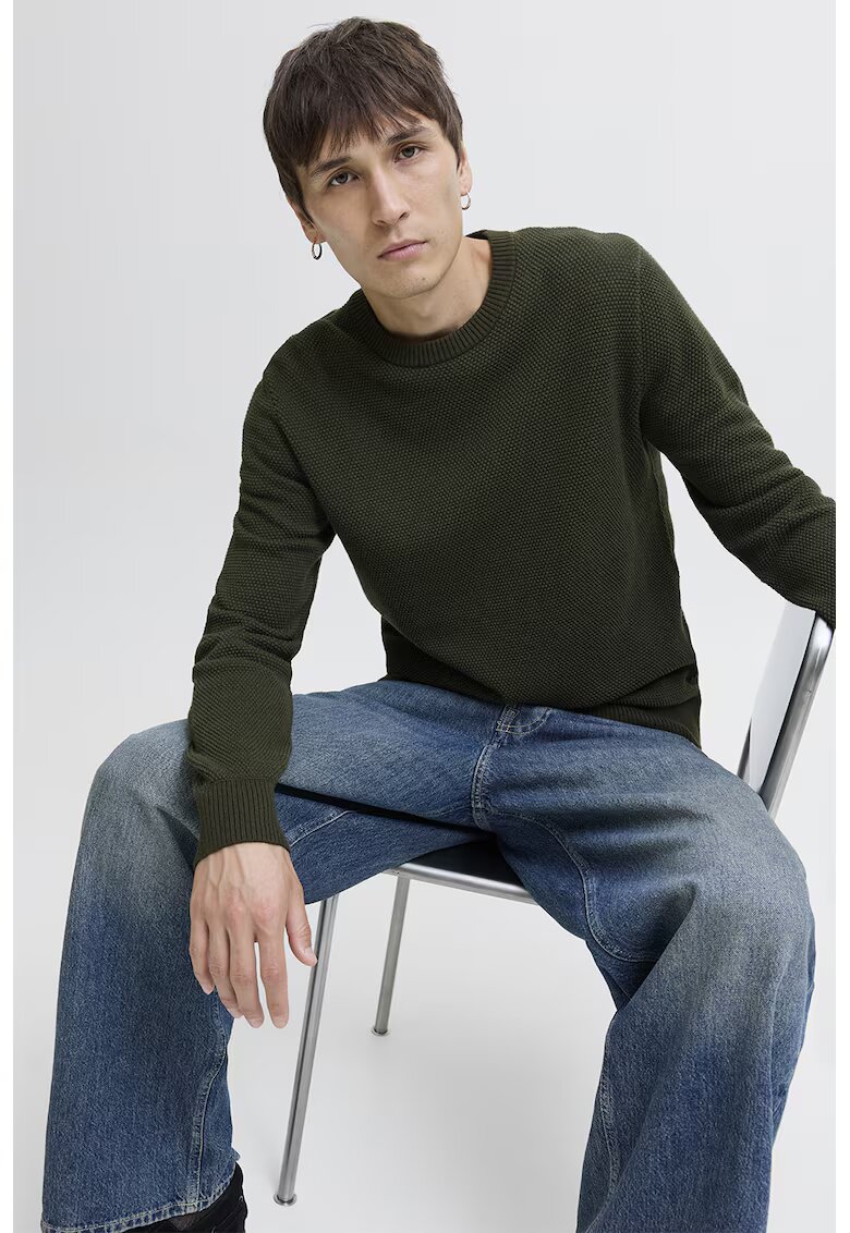 Jack  Jones Pulover din amestec de bumbac organic - Verde inchis