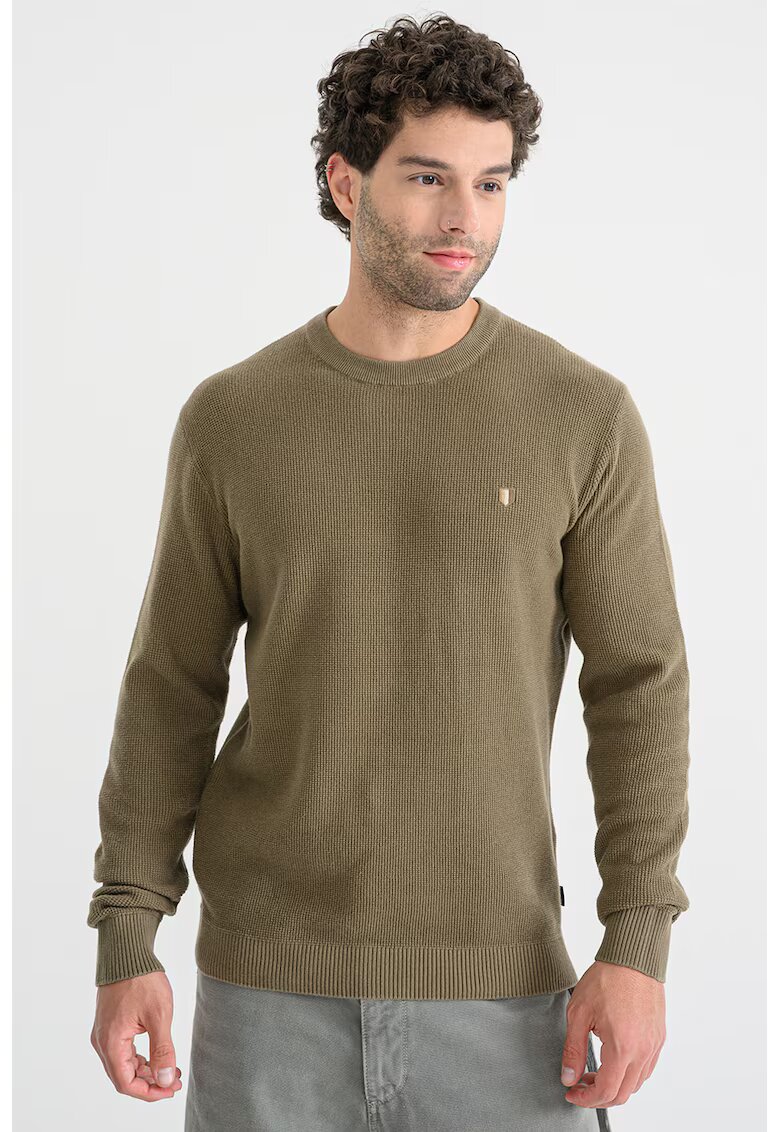 Jack & Jones Pulover din bumbac organic Blurex - Kaki