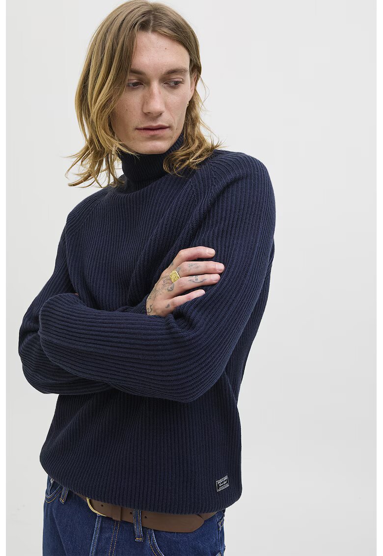 Jack  Jones Pulover lejer cu guler inalt - Bleumarin