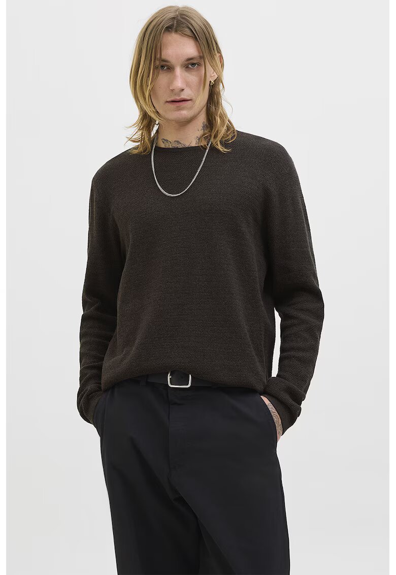 Jack  Jones Pulover lejer din amestec de bumbac organic - Maro inchis