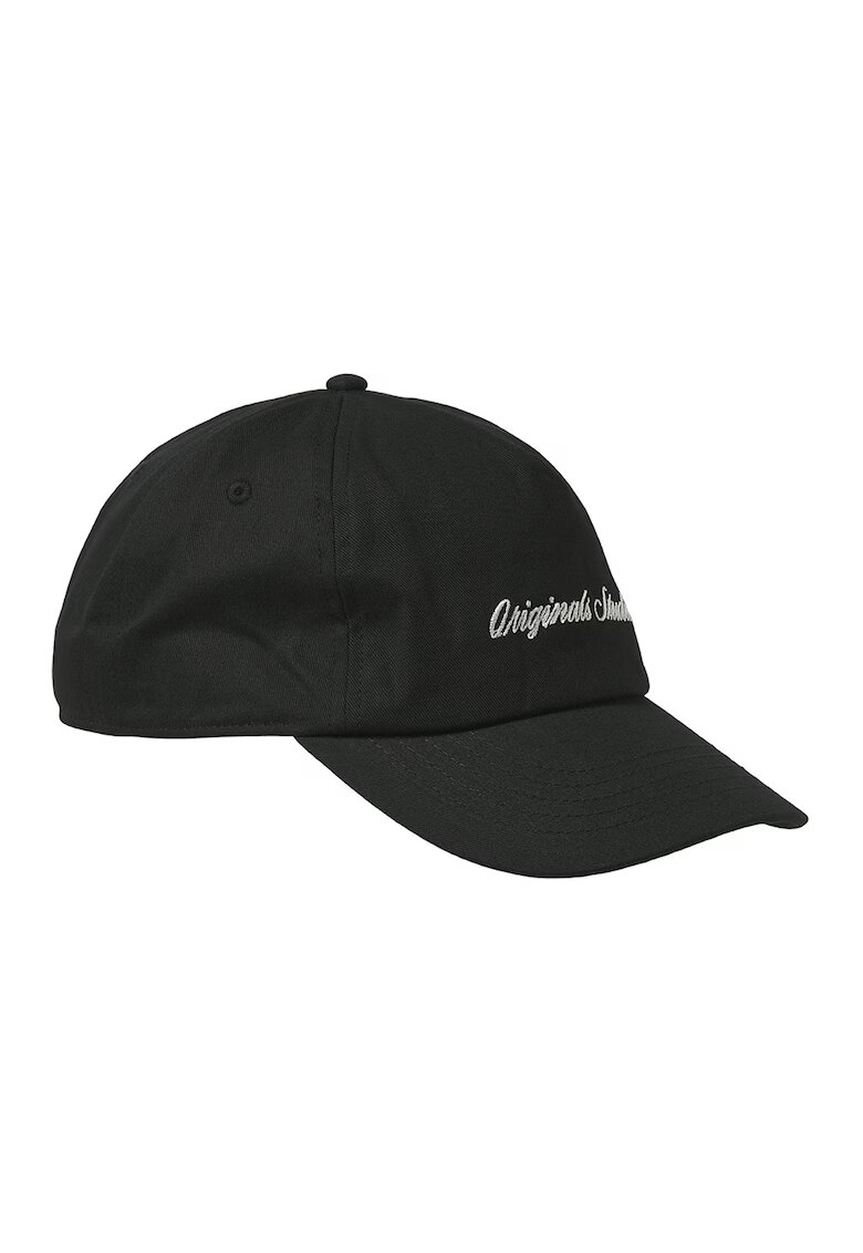 Jack  Jones Sapca de bumbac organic cu logo brodat - Alb/Negru