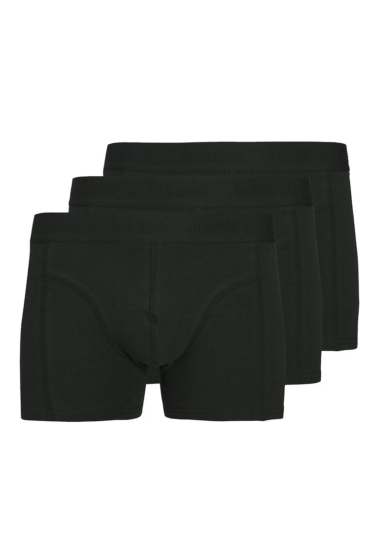 Jack  Jones Set de boxeri cu banda elastica in talie - 3 perechi - Negru