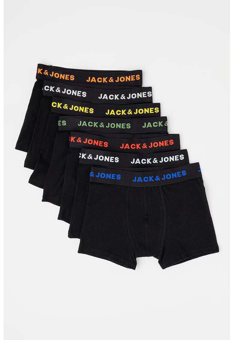 Jack  Jones Set de boxeri cu logo - 7 perechi - Negru