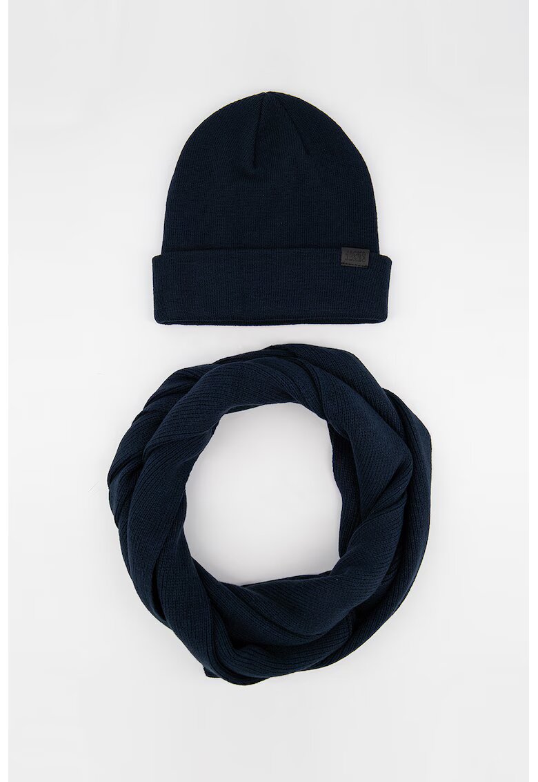 Jack  Jones Set de caciula si fular - Bleumarin