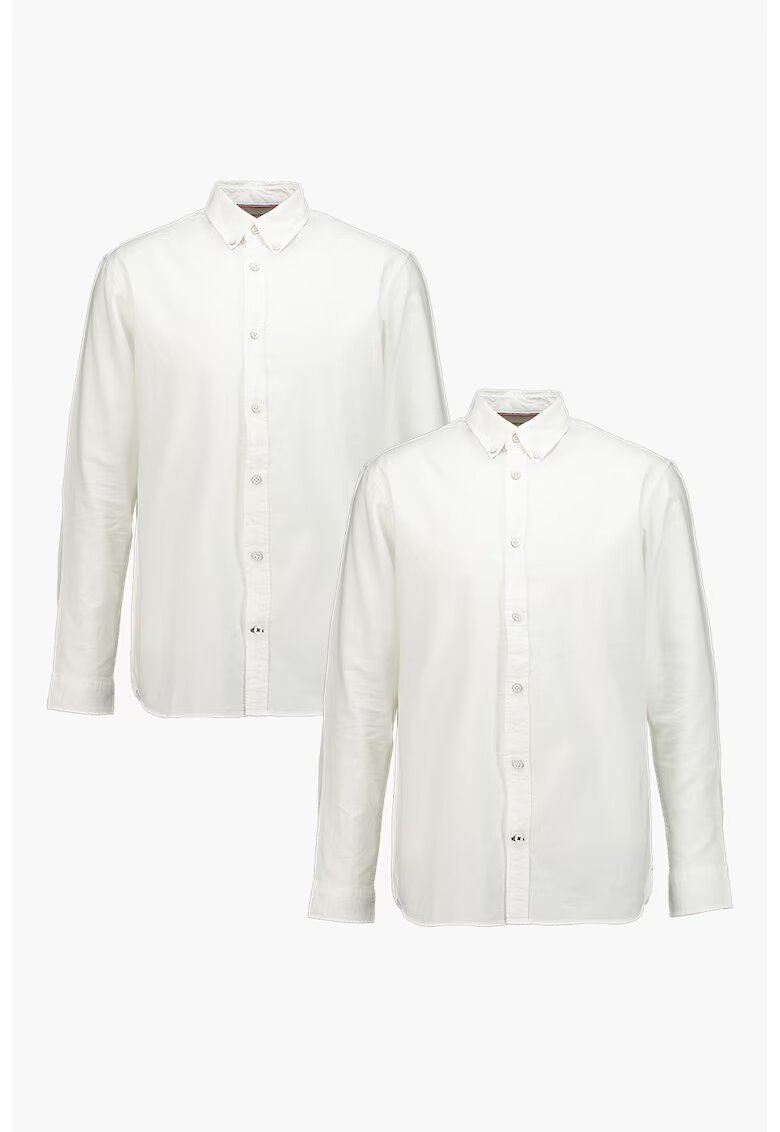 Jack  Jones Set de camasi din amestec de bumbac organic - 2 Piese - Alb optic