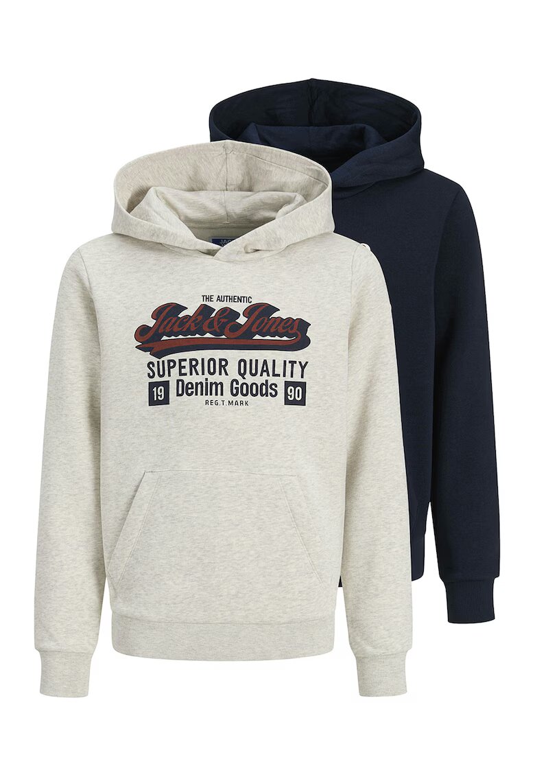 Jack  Jones Set de hanorace cu logo - 2 piese - Maro nisip/Bleumarin