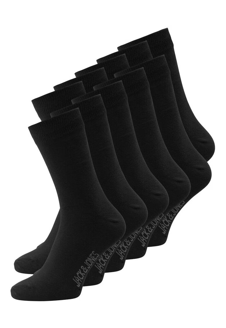 Jack  Jones Set de sosete lungi - din amestec de bumbac - 10 perechi - Negru