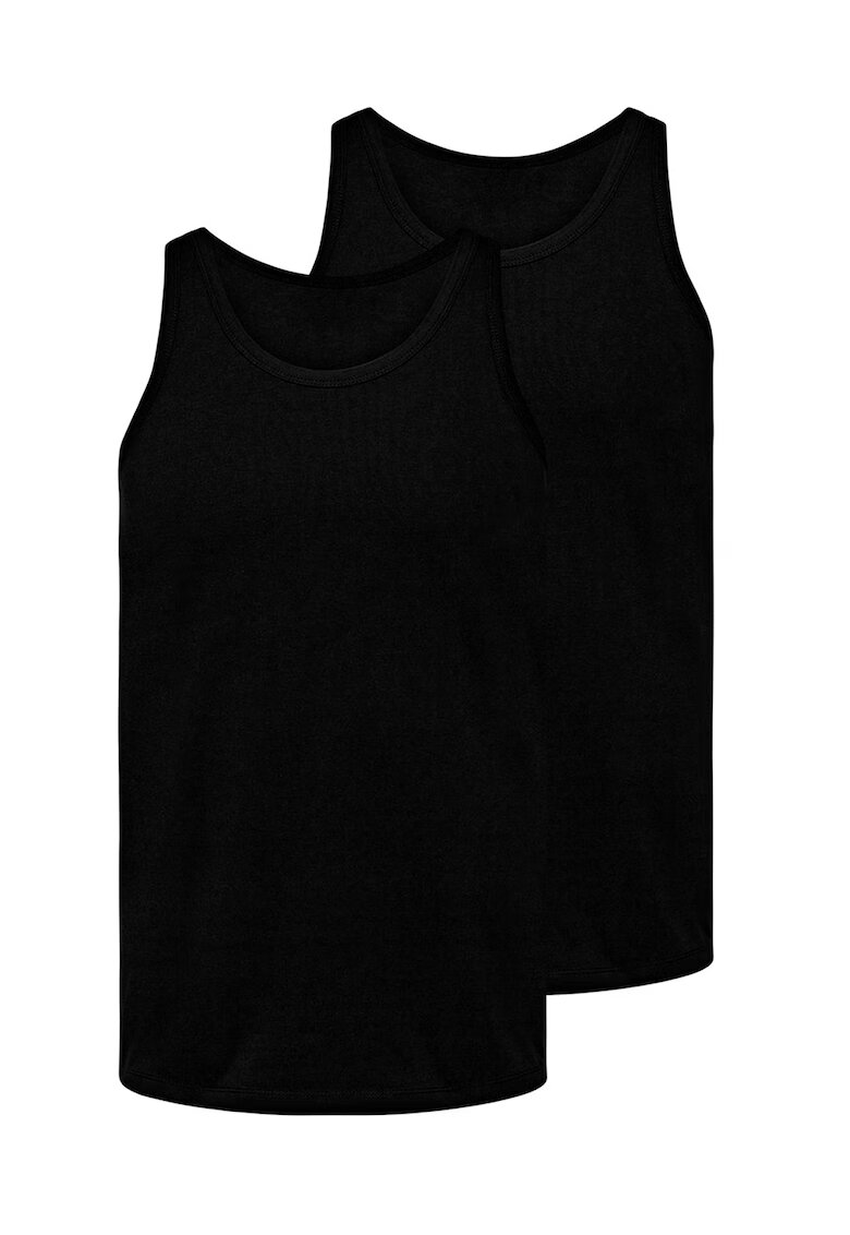 Jack  Jones Set de topuri din bumbac - 2 piese - Negru
