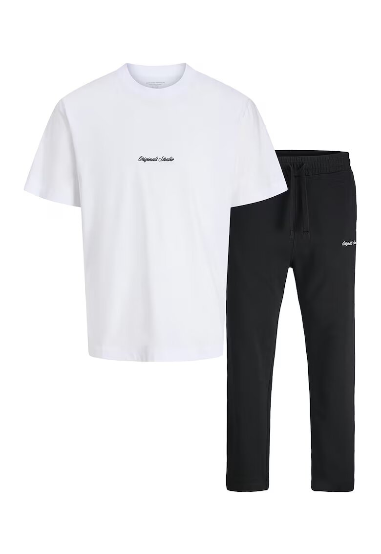 Jack  Jones Set de tricou si pantaloni de trening - Alb/Negru