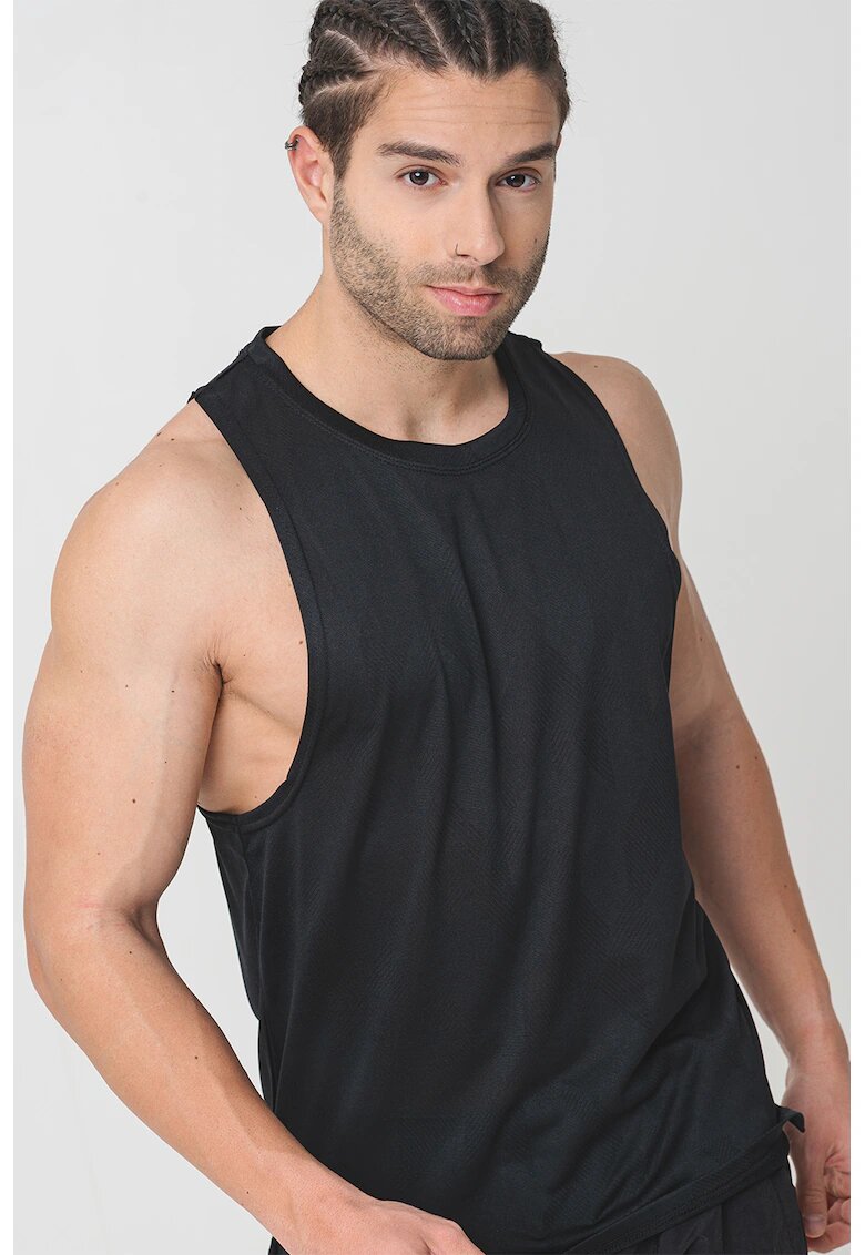 Jack  Jones Top cu decolteu la baza gatului - Negru
