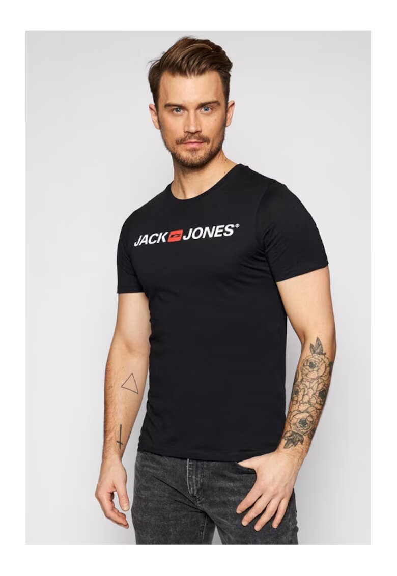 Jack  Jones Tricou barbati - 14316 - Bumbac - Negru