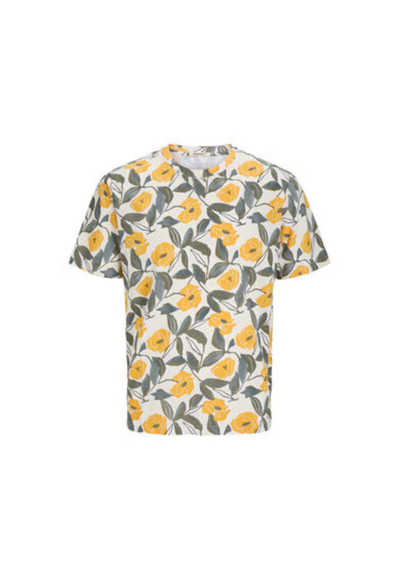 Jack  Jones Tricou barbati Jack Jones - 12276912 - Bumbac - Bej - Bej