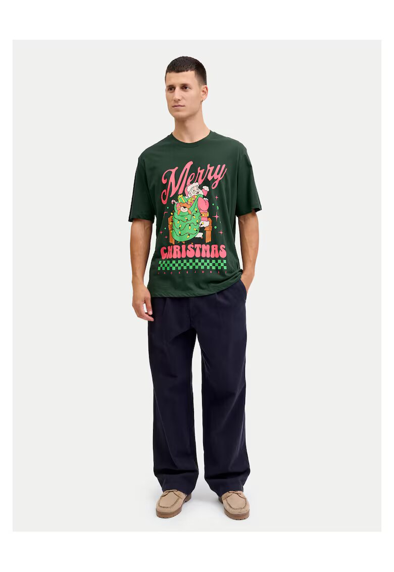 Jack & Jones Tricou barbati verde - bumbac