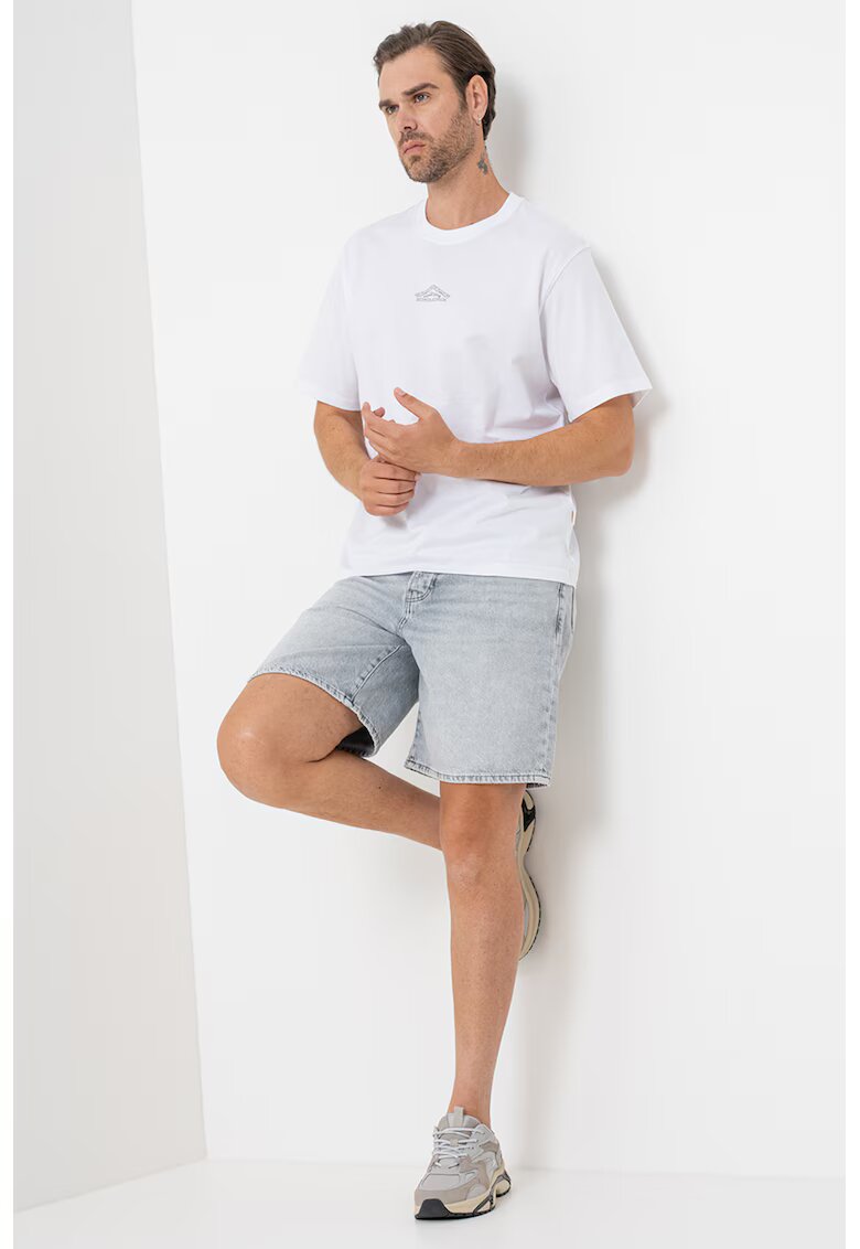 Jack  Jones Tricou cu imprimeu pe partea din spate - Gri deschis/Alb optic
