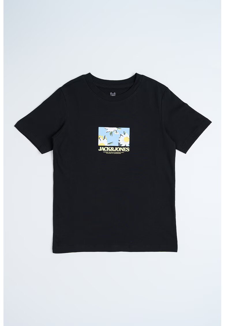Jack  Jones Tricou de bumbac cu imprimeu grafic si logo - Negru