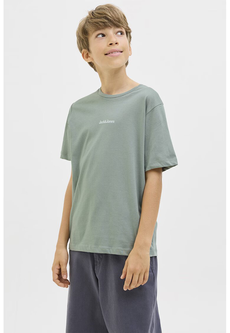 Jack  Jones Tricou de bumbac cu imprimeu logo - Verde pal