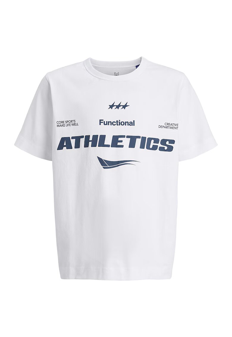 Jack  Jones Tricou de bumbac organic cu imprimeu - Alb/Albastru