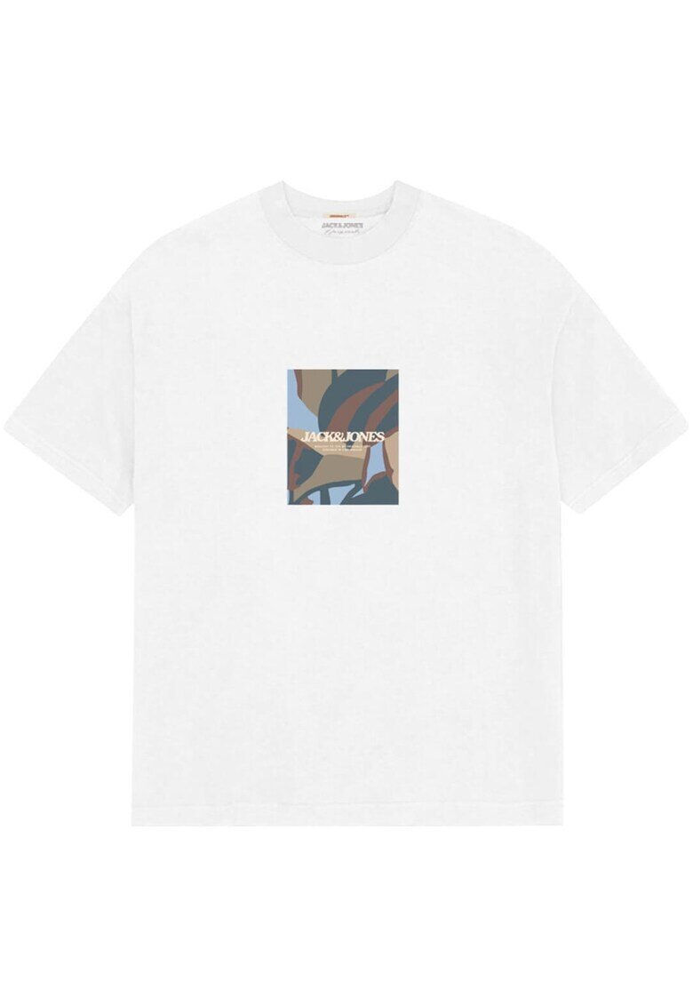 Jack  Jones Tricou JACK &JONES Avira AOP Crew 46518 - Alb