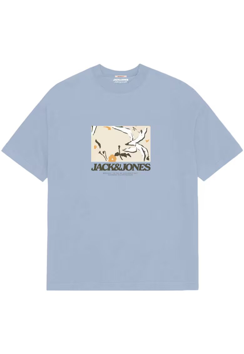Jack  Jones Tricou JACK &JONES Avira AOP Crew 46523 - Albastru deschis