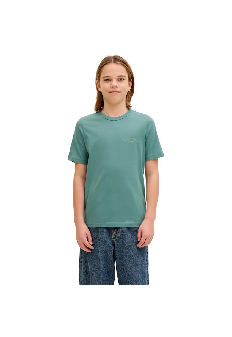 Jack & Jones Tricou JACK &JONES College Logo Crew Neck JNR 54730 - Turcoaz