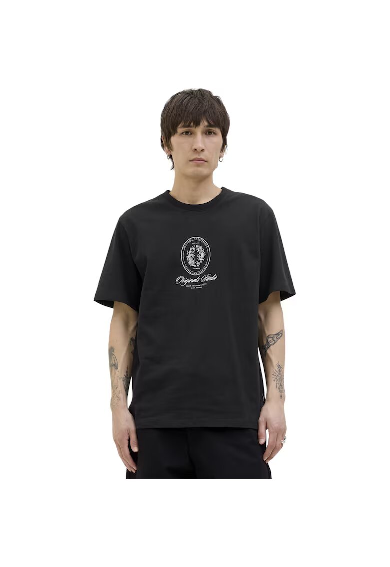 Jack  Jones Tricou JACK &JONES Dia Graphic Front 47085 - Negru