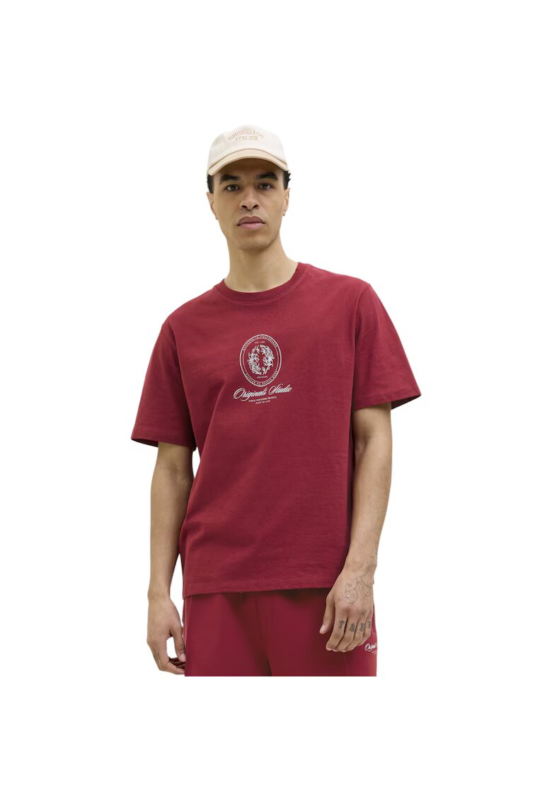 Jack  Jones Tricou JACK &JONES Dia Graphic Front 47090 - Rosu